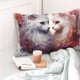thumbnail image 4 of Balery White Red Cat Couple Funda de Cojín Estampada, Regalos para Mujeres, Regalos de Amor para Ella, Regalos para Novia o Esposa, Funda de Almohada-16"x24", 4 of 6