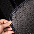 thumbnail image 6 of CAR PASS Rainbow Waterproof Universal Fit Faux Leather Car Carpet- Anti-Slip Nibbed Backing Floor Mats for SUV, Vans, Sedans, Trucks, Automotive Set of 4pcs (Black with Blue), 6 of 6