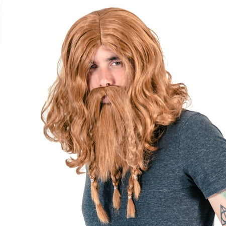 Adult Deluxe Viking Wig and Beard Costume Accessory Set