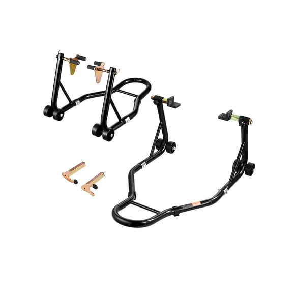 VEVOR Motorcycle Front & Rear Stand Lift 1100 lbs Spoolift Paddock Swingarm Arm Black