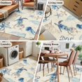 thumbnail image 5 of Nautical Coastal Area Rug 4x6 FT, Non Slip Kids Room Carpet, Vintage Beach Octopus Turtle Jellyfish Washable Soft Floor Carpet Non-Shedding Throw Rug for Dorm Kitchen Study Room Home Office Bedside, 5 of 9