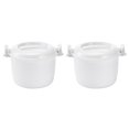 thumbnail image 1 of 2pcs Reusable Microwave Rice Cooker Convenient Multifunctional Microwave Rice Cooker Food Box, 1 of 2