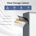 thumbnail image 3 of AUHUP 72" Metal Cabinet with 4 Adjustable Shelves, Garage Storage Cabinets with Locking Doors,Tool Storage Cabinet for Home Office,Warehouse,Workshop(Gray White), 3 of 9