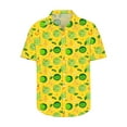 thumbnail image 4 of JURANMO Men's Hawaiian Shirt Palm Trees Print Tropical Beach Shirts Casual Button Down Short Sleeve Vacation Tops Prime Sales Today Yellow L, 4 of 6
