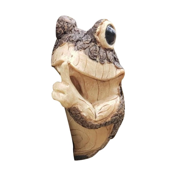 Estatua de rana animal, decoración de animales, manualidades, decoración, adorno coleccionable, escultura de rana para fiesta al aire libre, gabinete, estilo A