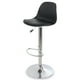 thumbnail image 1 of Silla para Bar y Barra de Cocina con Respaldo y Reposapies de Altura Ajustable Banco Taburete Giratorio con Asiento Acolchado de Diseño Moderno Negro, 1 of 5