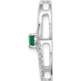 thumbnail image 2 of 14K White Gold Emerald Double Circle Diamond Chain Slide - Jbsp, 2 of 5
