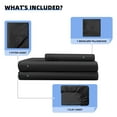 thumbnail image 3 of Shilucheng 3 Pieces Luxury Bed Sheets Set, 1800 Series Plush Microfiber Bed Sheets, 16" Deep Pocket, Twin, Black, 3 of 9