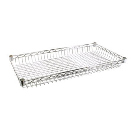 

18 Deep x 30 Wide Small Chrome Wire Basket Shelf