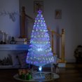 thumbnail image 2 of HOMCOM 6FT Artificial Tree Multi-Colored Prelit Christmas Decor, White, 2 of 10