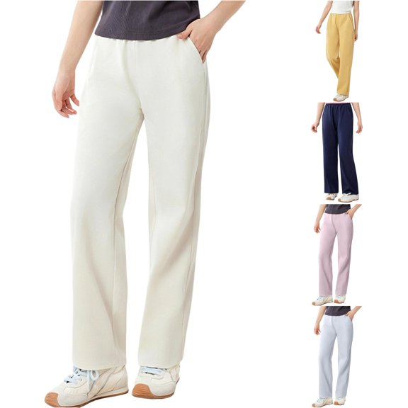 JCCXIN Toddler Kids Girls Wide Leg Pants Baggy Straight Leg Casual Pants With Pockets Breathable Summer Casual Daily Wear Sweet Party Bottoms,Beige,4-5 Years