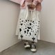 thumbnail image 5 of Bolso de hombro con estampado de vaca para mujer bolsa de Likrtyny compras de gran capacidad de lona con estampado de vaca, 5 of 9