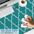thumbnail image 2 of Long Mouse Pads for Desk,Teal Geometric Quatrefoil Pattern Desk Mats on Top Of Desks, Desk Mouse Pad Extra Large with 3mm Non-Slip Base and Stitched Edge for Gaming,Office,Work,Home 47.3"x23.6", 2 of 6