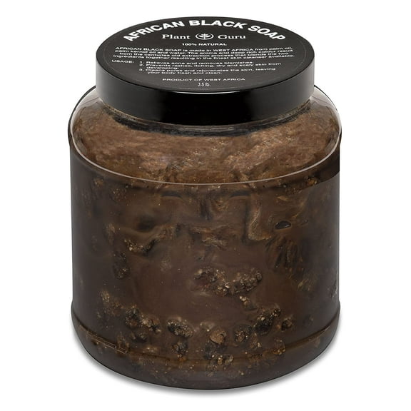 Raw African Black Soap Paste 3.5 lbs. Bulk - 100% Pure Natural Organic From Ghana. Acne Treatment, Aids Against Eczema & Psoriasis, Dry Skin, Scars and Dark Spots. Great For Pimples, Blackhead.