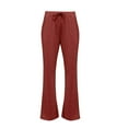 thumbnail image 1 of Gibobby Pana Mujer casuales Pantalones de yoga Pantalones de secado rápido Pantalones de pierna ancha (Red, XL), 1 of 4