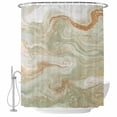 thumbnail image 2 of Sage Green Marble Waterproof Fabric Shower Curtain,Contemporary Abstract Fluid Art Waterproof Fabric Shower Curtain for Bathroom Curtains Bathtubs Hotel Shower Curtains with 12 Hooks Long 72x78in, 2 of 8