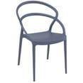 thumbnail image 5 of Luxury Commercial Living 3-Piece Gray Outdoor Patio Dining Set with Stackable Chairs 32.25", 5 of 6