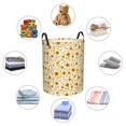 thumbnail image 5 of KLL Brown Leaf Sunflower Waterproof Foldable Laundry Hamper Bucket with Handles for Storage Bin,Kids Room,Home Organizer (Small ), 5 of 7