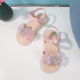 thumbnail image 2 of Sandalias de princesa REDARER con lazo y pedrería para niña, con tira en el tobillo, estilo bohemio, para playa, tallas 7-8 años, 2 of 5