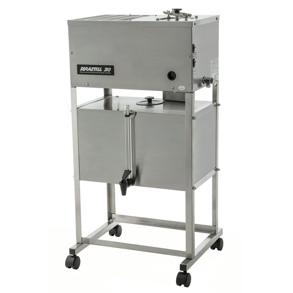 Durastill 8 Gallon Per Day Automatic Fill Water Distiller with 10 Gallon Reserve, Casters and
