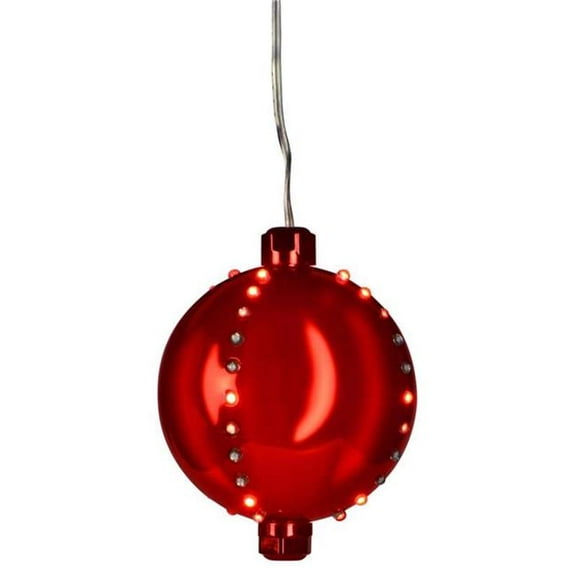 Ace Trading 9106902 4 in. Celebrations LED Red Snow Fall Ornament Hanging Decor