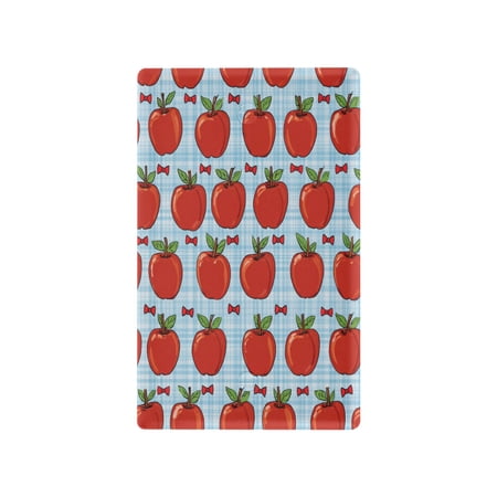 Red Apple Gingham Print Decorative Wall Plate, Flame Retardant PC Plastic Light Switch & Outlet Cover with Mounting Screws Fits Blank Unused Outlet