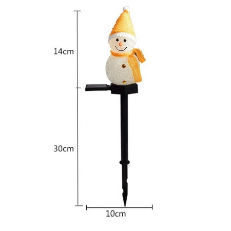 

Thinsont Solar Power LED Pathway Light Christmas Cartoon Snowman Series Solar Lawn Light Outdoor Garden Decoration Landscape Light