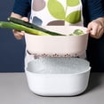 thumbnail image 3 of Cateissary Cesta de drenaje multifuncional fuerte y duradera, cesta de de verduras de doble capa, ayudante de cocina Cocina y Comedor Rosa Para fruta, 3 of 6