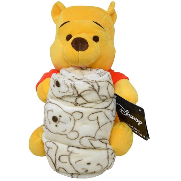 Disney Winnie the Pooh Plush & Fleece Throw Set