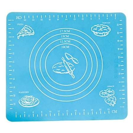 

Farfi Silicone Non-stick Scale Rolling Dough Mat Liner Baking Fondant Pad Cooking Tool (Blue)