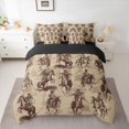thumbnail image 2 of jejeloiu Western Cowboy 7-Piece Twin Bedding Sets,Vintage Shabby Chic Bedding Comforter Set For Men Women Reversible, 2 of 8
