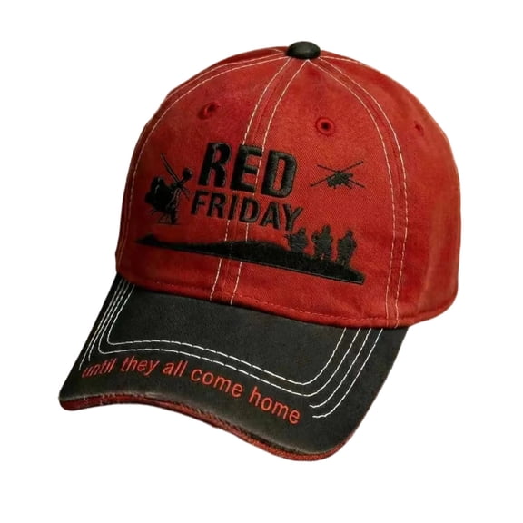 RED Friday Heritage Cap Remember Everyone Deployed Adjustable Patriotic Embroidered Baseball Hat for Veterans Family Reunion Homecoming Gift