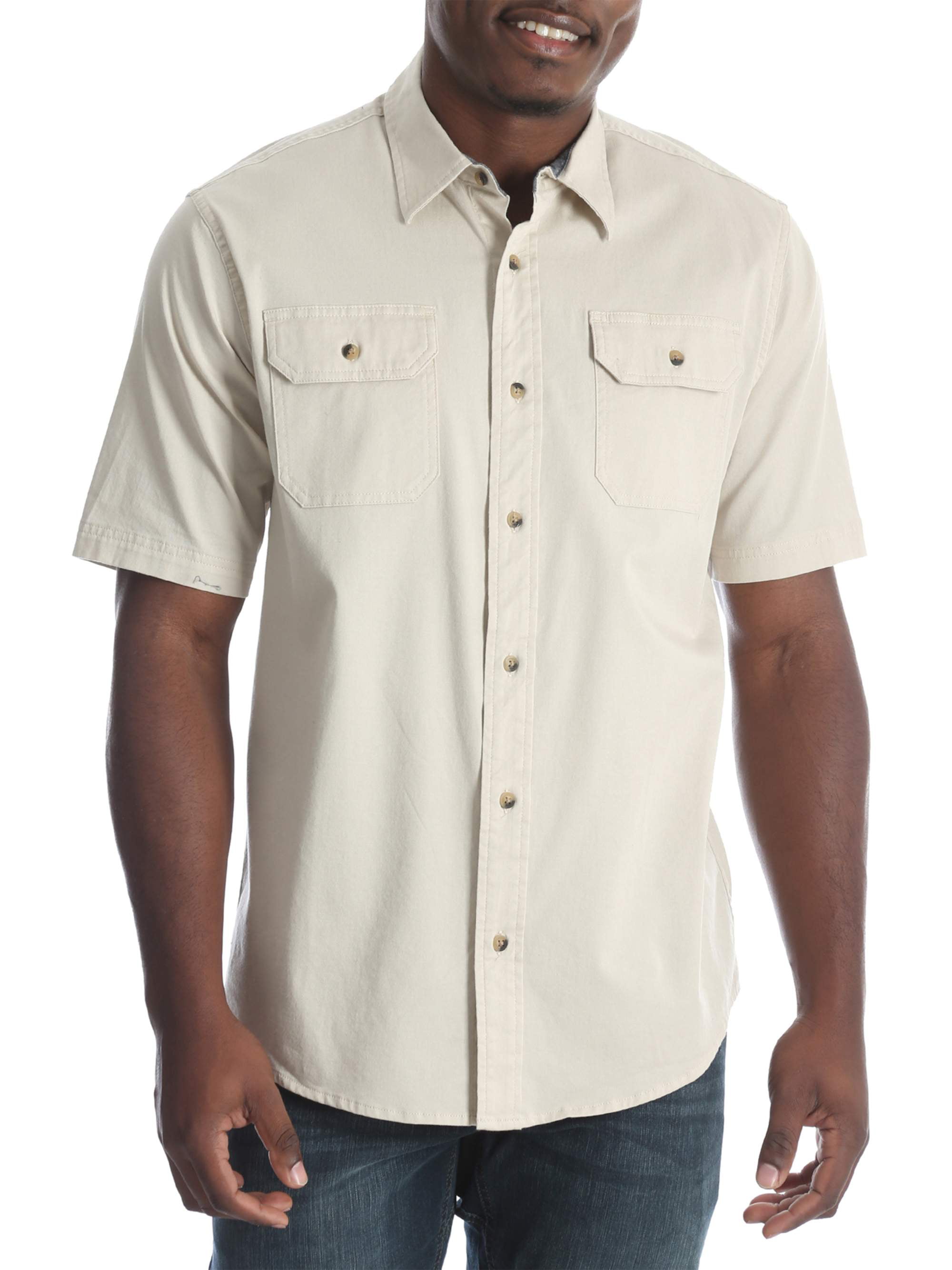 Men's Short Sleeve Woven Shirt - Walmart.com