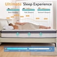 thumbnail image 4 of King Size Mattress 10 inches - Hybrid Mattress in a Box, King Mattress Medium Firm, Pressure Relief & Motion Isolation, Memory Foam Mattress Pocket Springs, CertiPUR US Certified, 365 Nights Trial, 4 of 8