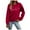 Red, variant on Long Sleeve Sweatshirt For Women Daily Home Outdoor Workout Solid O Neck T Shirt Printed Winter Pullover Jumper Tops