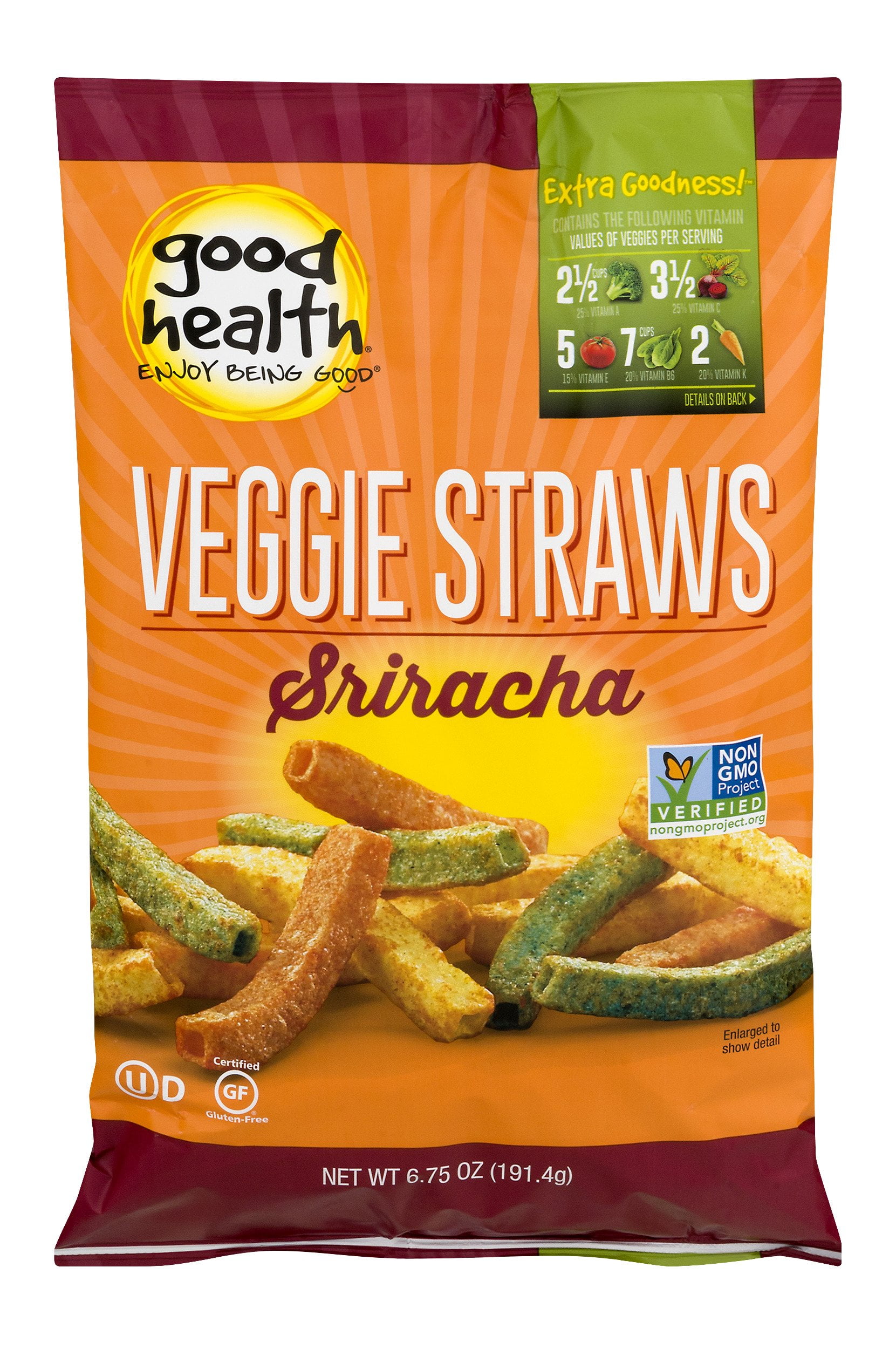 Good Health Sriracha Veggie Straws 6.75 oz Bags - Pack of 10 - Walmart.com