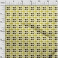 thumbnail image 2 of oneOone Cotton Jersey Yellow Fabric Floral & Tiles Moroccan Sewing Fabric By The Yard Printed Diy Clothing Sewing Supplies 58 Inch Wide, 2 of 4