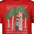thumbnail image 2 of Teelocity Bob Ross Christmas Tree Hug Graphic T-Shirt (Red, Small), 2 of 3
