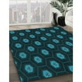 thumbnail image 3 of Ahgly Company Machine Washable Indoor Rectangle Transitional Dark Cyan Green Area Rugs, 2' x 4', 3 of 7