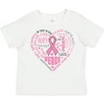 thumbnail image 3 of Inktastic Breast Cancer Awareness Heart Words Boys or Girls Toddler T-Shirt, 3 of 5