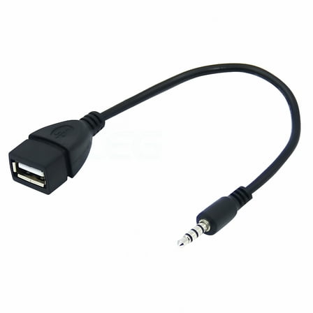 GJX 3.5mm Male AUX to Female USB 2.0 Cable