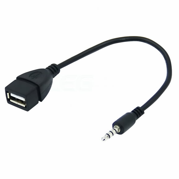 GJX 3.5mm Male AUX to Female USB 2.0 Cable
