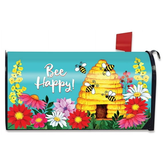 Briarwood Lane Bee Happy Hive Spring Mailbox Cover
