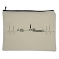 thumbnail image 1 of Hey You, Love 10.75x8.25" Cotton Heartbeat Skyline Makeup Bag, 1 of 1