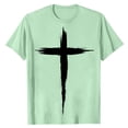 thumbnail image 2 of HONHUZH Mens Summer Tops 2026 Cross Graphic Tees Casual Print Crew Neck Pullover T-Shirt Short Sleeve Tees, 2 of 5