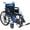 Blue, variant on Invacare Folding Wheelchair with 18" Seat, Legrest, Footrests, Desk-Length Removable Arms - Black