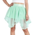 thumbnail image 2 of Bmisegm Back to School Clothes for Girls High Waist Asymmetrical Mesh Skirt with Elastic Waistband for Dance Performance Casual Wear Skirts for Girls 3-4 Years, 2 of 7