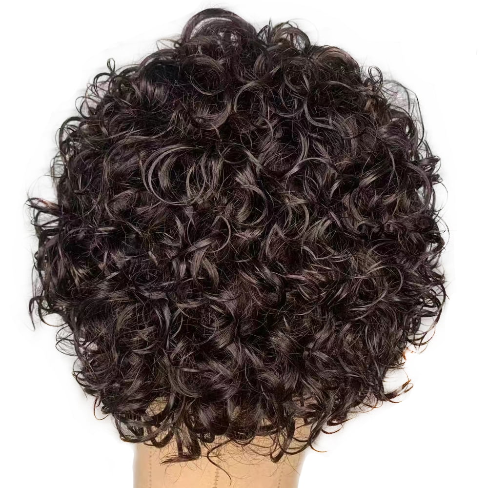 Short Curly Pixie Cut Wig 13X1 Lace Front Human Hair Wigs for Women Bob Wigs Suncolor Hair Pelucas Cortas Rizadas