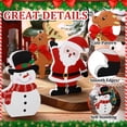 thumbnail image 3 of Snowman Christmas Decorations Indoor, Cute Snowman Winter Tiered Tray Decor Set of 3, Wooden Snowman Blocks Xmas Table Decoration for Party Home Office Shelf Door, 3 of 6