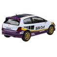 thumbnail image 4 of 2001 Honda Civic Type R EP3 "Silk Cut" White and Purple with Graphics 1/64 Diecast Model Car by Paragon, 4 of 6
